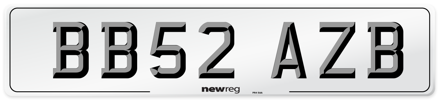BB52 AZB Number Plate from New Reg